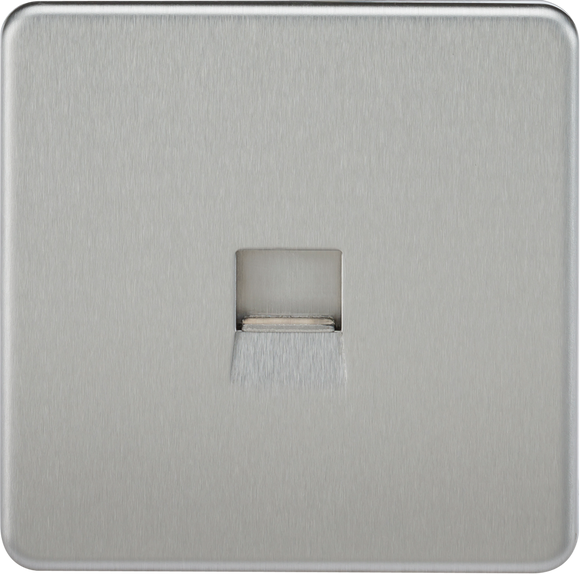 Knightsbridge SF7400BC Screwless Telephone Extension Socket - Brushed Chrome