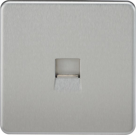 Knightsbridge SF7300BC Screwless Telephone Master Socket - Brushed Chrome