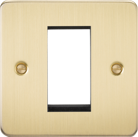 Knightsbridge FP1GBB Flat Plate 1G Modular Faceplate - Brushed Brass