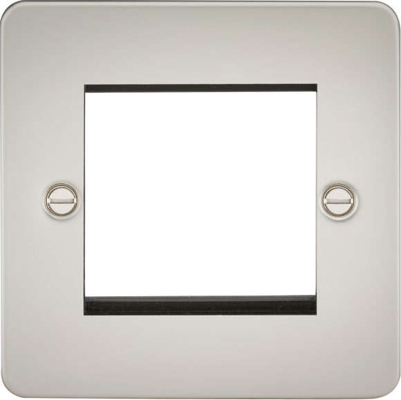 Knightsbridge FP2GPL Flat Plate 2G modular faceplate - pearl