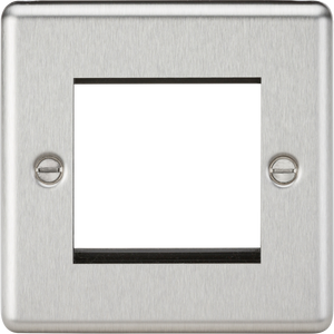 Knightsbridge CL2GBC 2G Modular Faceplate - Rounded Edge Brushed Chrome