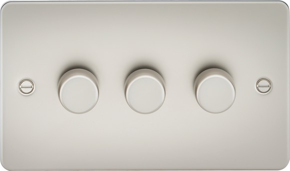 Knightsbridge FP2183PL Flat Plate 3G 2 way 10-200W (5-150W LED) trailing edge dimmer - Pearl