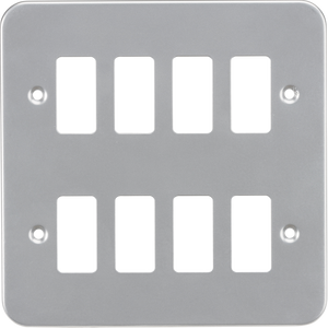 Knightsbridge GDFP008M Metalclad 8G grid faceplate