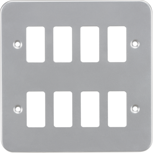 Knightsbridge GDFP008M Metalclad 8G grid faceplate