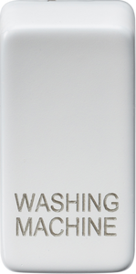 Knightsbridge GDWASHMW Switch cover "marked WASHING MACHINE" - matt white