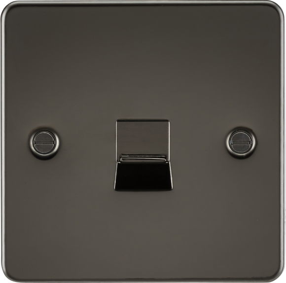 Knightsbridge FP7400GM Flat Plate Telephone extension socket - gunmetal