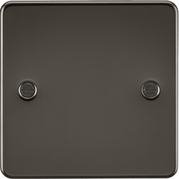 Knightsbridge FP8350GM Flat Plate 1G blanking plate - gunmetal