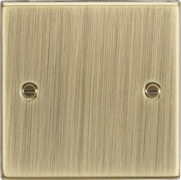 Knightsbridge CS85AB 1G Blanking Plate - Square Edge Antique Brass