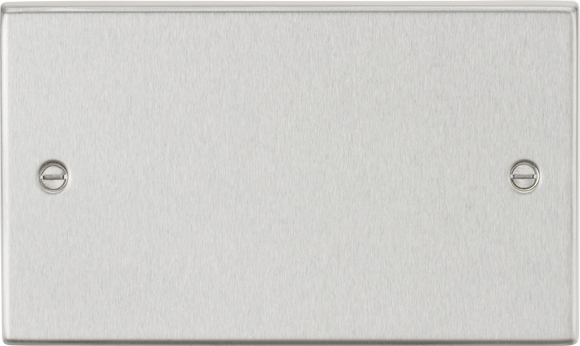 Knightsbridge CS86BC 2G Blanking Plate - Square Edge Brushed Chrome