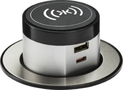 Knightsbridge SK0015 Wireless Desktop Charger with Pop-Up Dual USB charger