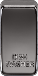 Knightsbridge GDDISHBN Switch cover "marked DISHWASHER" - black nickel