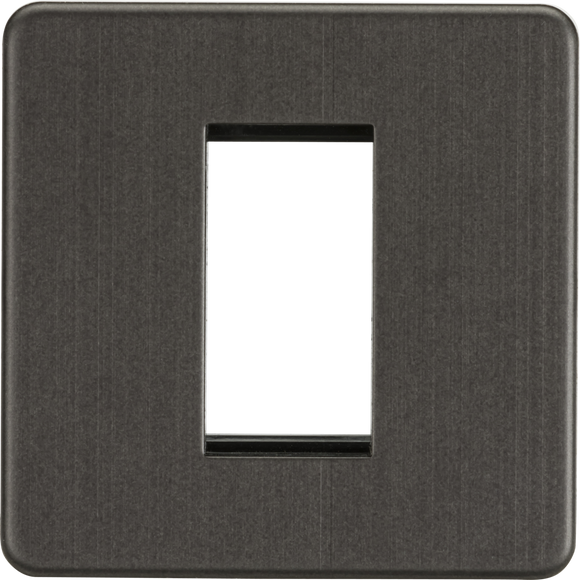 Knightsbridge SF1GSB Screwless 1G Modular Faceplate - Smoked Bronze