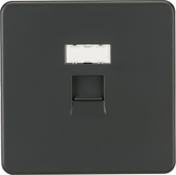 Knightsbridge SFRJ45AT Screwless RJ45 network outlet - Anthracite