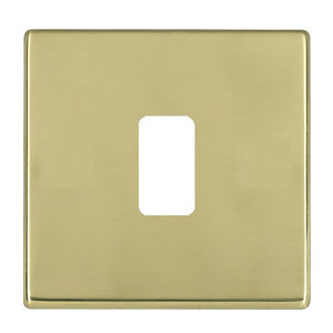 Hamilton 71C1GP Hartland CFX Grid-IT Polished Brass 1 Gang Grid Fix Aperture Plate with Grid Insert