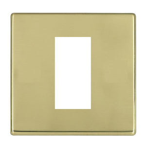 Hamilton 71CEURO1 Hartland CFX EuroFix Polished Brass Single Plate complete with 1 EuroFix Aperture 25x50mm and Grid Insert