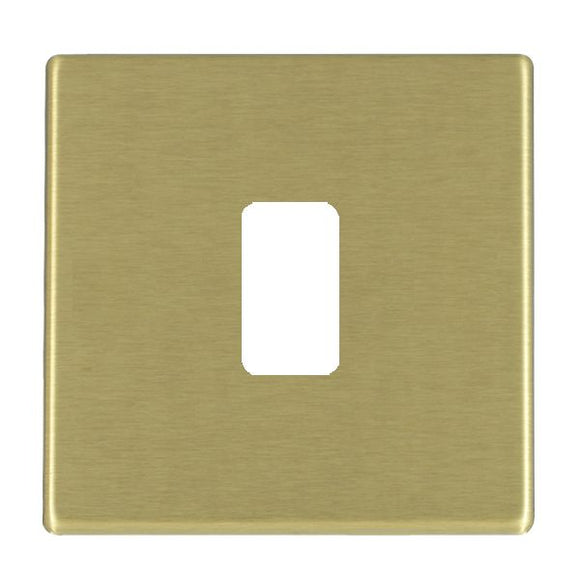 Hamilton 72C1GP Hartland CFX Grid-IT Satin Brass 1 Gang Grid Fix Aperture Plate with Grid Insert