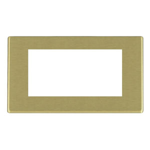 Hamilton 72CEURO4 Hartland CFX EuroFix Satin Brass Double Plate complete with 4 EuroFix Apertures 100x50mm and Grid Insert