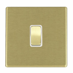 Hamilton 72CR21SB-W Hartland CFX Satin Brass 1 gang 10AX 2 Way Rocker Satin Brass/White Insert