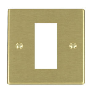 Hamilton 72EURO1 Hartland EuroFix Satin Brass Single Plate complete with 1 EuroFix Aperture 25x50mm and Grid Insert