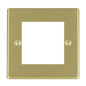 Hamilton 72EURO2 Hartland EuroFix Satin Brass Single Plate complete with 2 EuroFix Apertures 50x50mm and Grid Insert