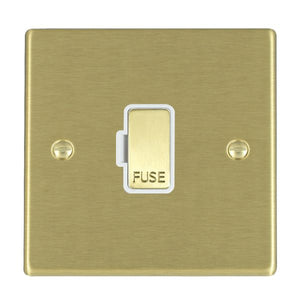 Hamilton 72FOSB-W Hartland Satin Brass 1 gang 13A Fuse Only Satin Brass/White Insert