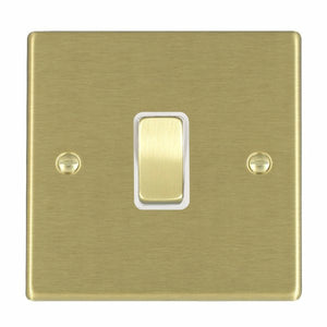 Hamilton 72R21SB-W Hartland Satin Brass 1 gang 10AX 2 Way Rocker Satin Brass/White Insert