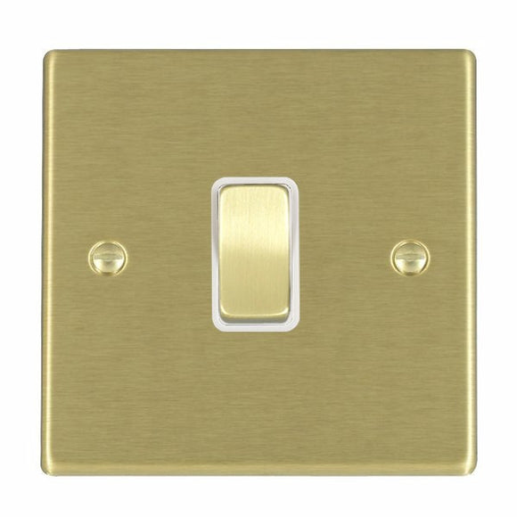 Hamilton 72R21SB-W Hartland Satin Brass 1 gang 10AX 2 Way Rocker Satin Brass/White Insert