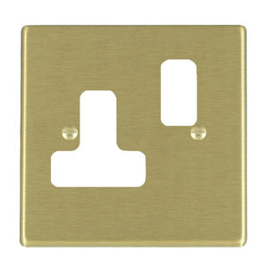 Hamilton 72SS1GP Hartland Grid-IT Satin Brass 1 gang 13A Switched Socket Grid Fix Aperture Plate Insert