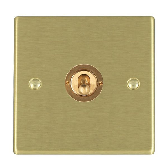 Hamilton 72TDP Hartland Satin Brass 1 gang 20AX Double Pole Toggle Satin Brass Insert