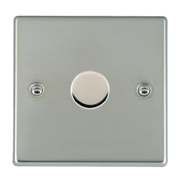 Hamilton 731XLEDITB100 Hartland Bright Steel 1g 100W LED 2 Way Push On/Off Rotary Dimmer Bright Steel Insert