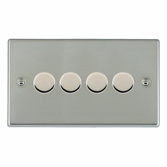 Hamilton 734XLEDITB100 Hartland Bright Steel 4g 100W LED 2 Way Push On/Off Rotary Dimmer Bright Steel Insert