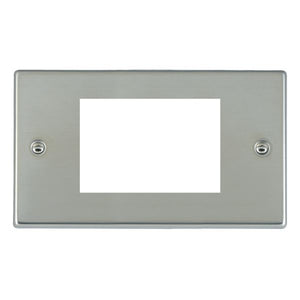 Hamilton 73EURO3 Hartland EuroFix Bright Steel Double Plate complete with 3 EuroFix Apertures 75x50mm and Grid Insert