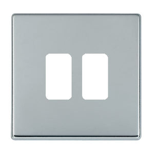 Hamilton 77C2GP Hartland CFX Grid-IT Bright Chrome 2 Gang Grid Fix Aperture Plate with Grid Insert