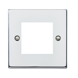 Hamilton 77EURO2 Hartland EuroFix Bright Chrome Single Plate complete with 2 EuroFix Apertures 50x50mm and Grid Insert