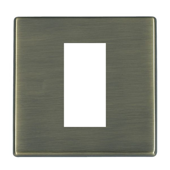 Hamilton 79CEURO1 Hartland CFX EuroFix Antique Brass Single Plate complete with 1 EuroFix Aperture 25x50mm and Grid Insert