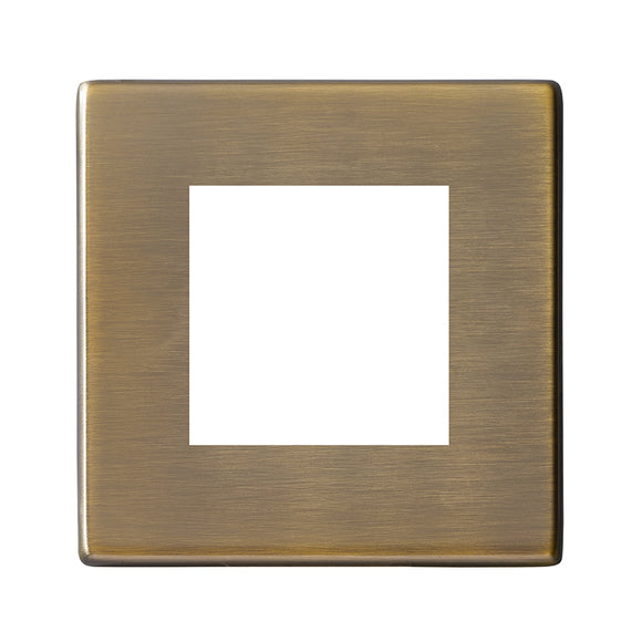 Hamilton 79CEURO2 Hartland CFX EuroFix Antique Brass Single Plate complete with 2 EuroFix Apertures 50x50mm and Grid Insert