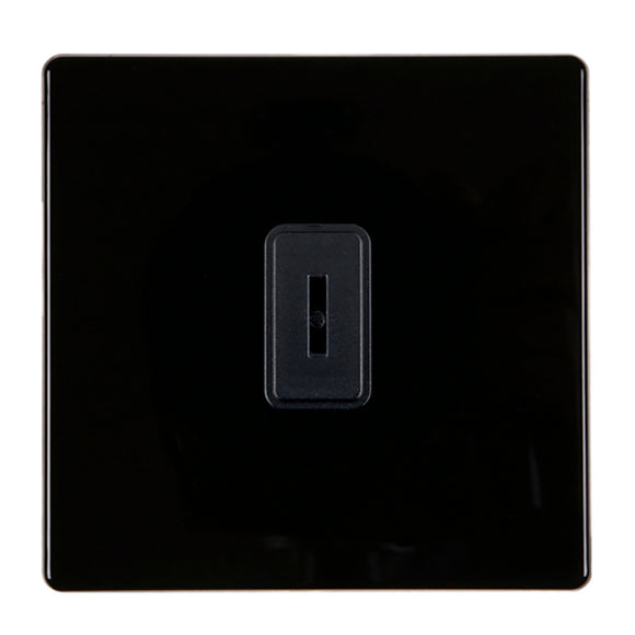 Hamilton 7BCK21B Hartland CFX Colours Jet Black 1 gang 20AX 2 Way Key Switch Black Insert