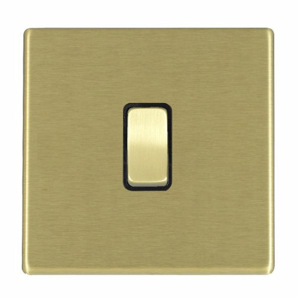 Hamilton 7G22R21SB-B Hartland G2 Satin Brass 1 gang 10AX 2 Way Rocker Satin Brass/Black Insert