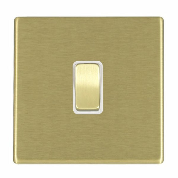 Hamilton 7G22R21SB-W Hartland G2 Satin Brass 1 gang 10AX 2 Way Rocker Satin Brass/White Insert