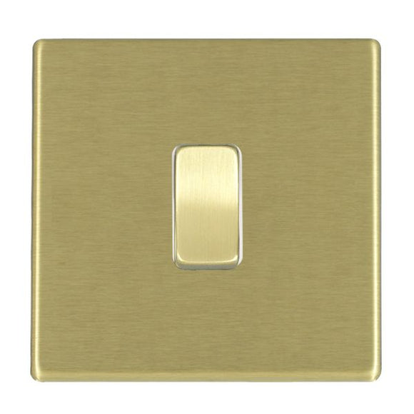 Hamilton 7G22R31SB-W Hartland G2 Satin Brass 1 gang 10AX Intermediate Rocker Satin Brass/White Insert