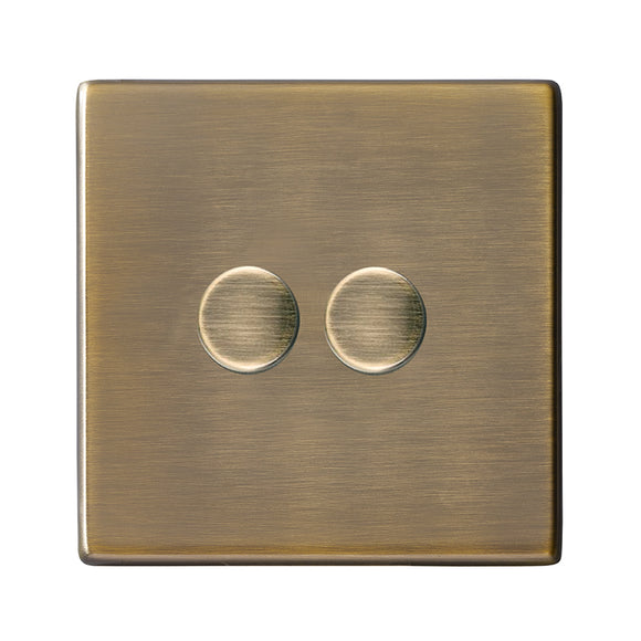 Hamilton 7G292XLEDITB100 Hartland G2 Antique Brass 2g 100W LED 2 Way Push On/Off Rotary Dimmer Antique Brass Insert