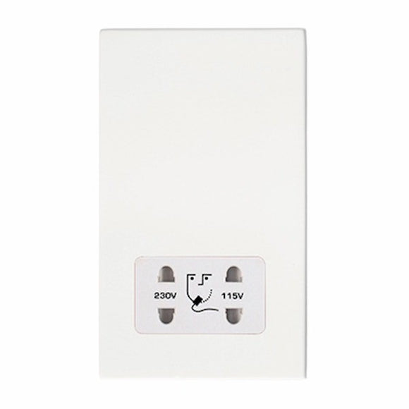 Hamilton 7WCSHSW Hartland CFX Colours Bright White Shaver Dual Voltage Unswitched Socket (Vertically Mounted) White Insert