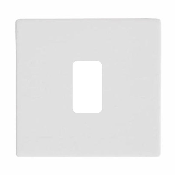 Hamilton 80C1GP Sheer CFX Grid-IT Gloss White 1 Gang Grid Fix Aperture Plate with Grid Insert