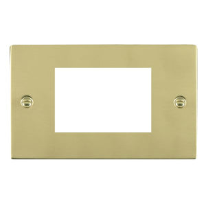 Hamilton 81EURO3 Sheer EuroFix Polished Brass Double Plate complete with 3 EuroFix Apertures 75x50mm and Grid Insert