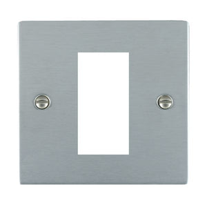 Hamilton 86EURO1 Sheer EuroFix Satin Chrome Single Plate complete with 1 EuroFix Aperture 25x50mm and Grid Insert