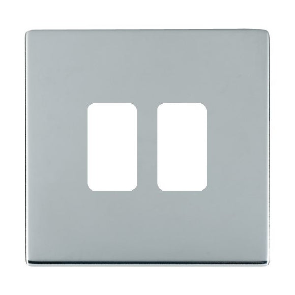 Hamilton 87C2GP Sheer CFX Grid-IT Bright Chrome 2 Gang Grid Fix Aperture Plate with Grid Insert