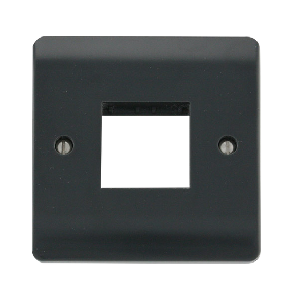 Click® Scolmore Mode Part M™ CMA402AG 1 Gang MiniGrid® Unfurnished Plate - 2 Apertures Anthracite Grey  Insert