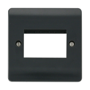 Click® Scolmore Mode Part M™ CMA403AG 1 Gang MiniGrid® Unfurnished Plate - 3 Apertures Anthracite Grey  Insert