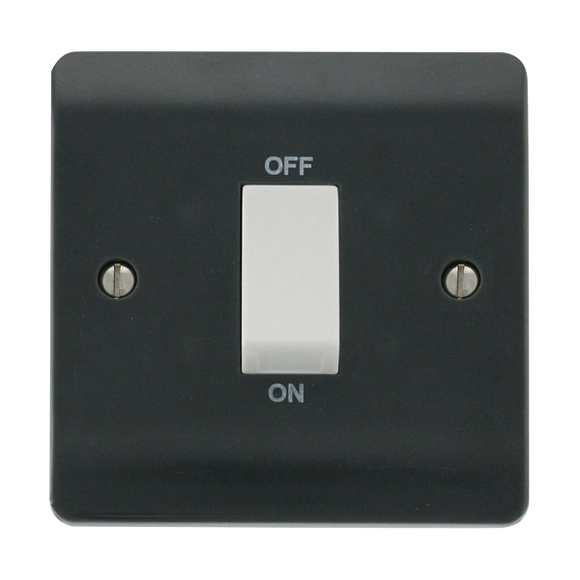 Click® Scolmore Mode Part M™ CMA500AG 45A 1 Gang DP Switch Anthracite Grey  Insert