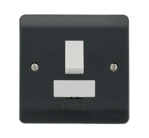 Click® Scolmore Mode Part M™ CMA651AG 13A Switched Fused Connection Unit Anthracite Grey  Insert